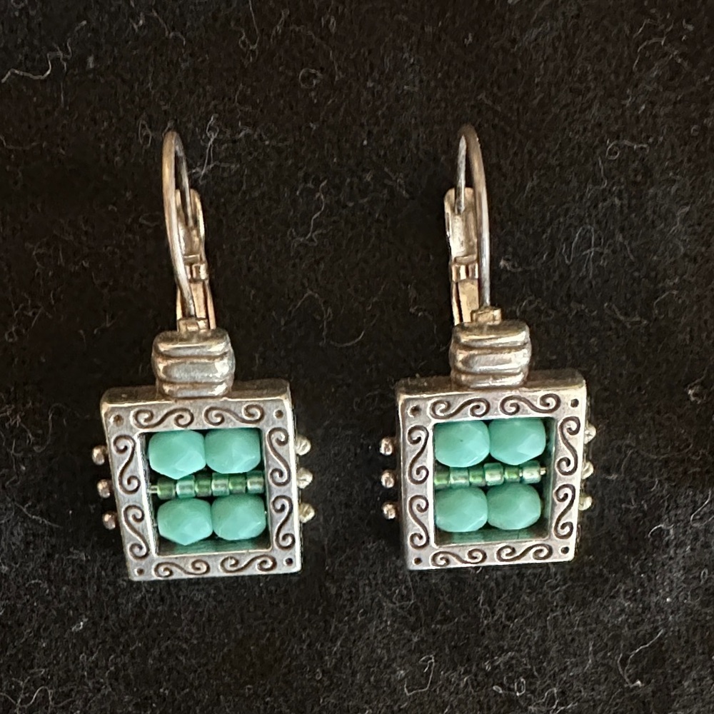 Brighton Silver and Turquoise Earrings